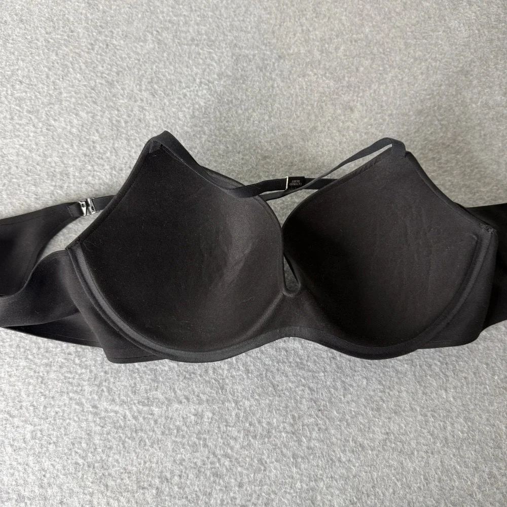 New Victorias Secret Black Adjustable Straps Bra Cross back Size 36B